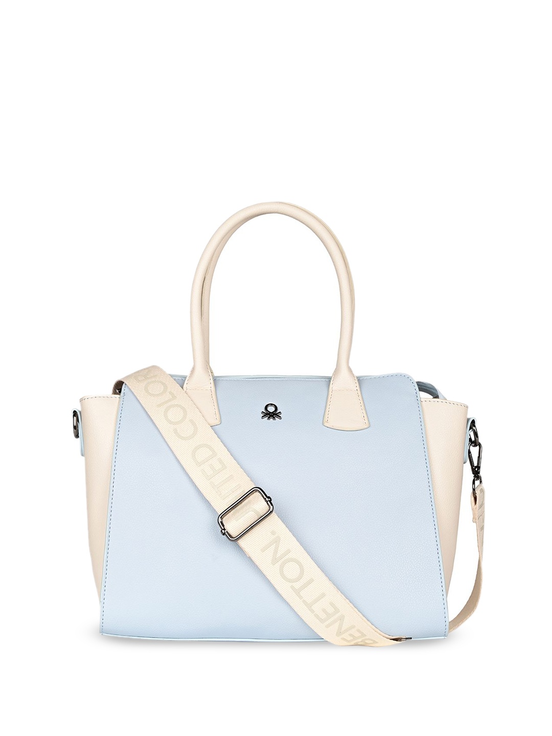 

United Colors of Benetton Colourblocked PU Shoulder Bag, Blue