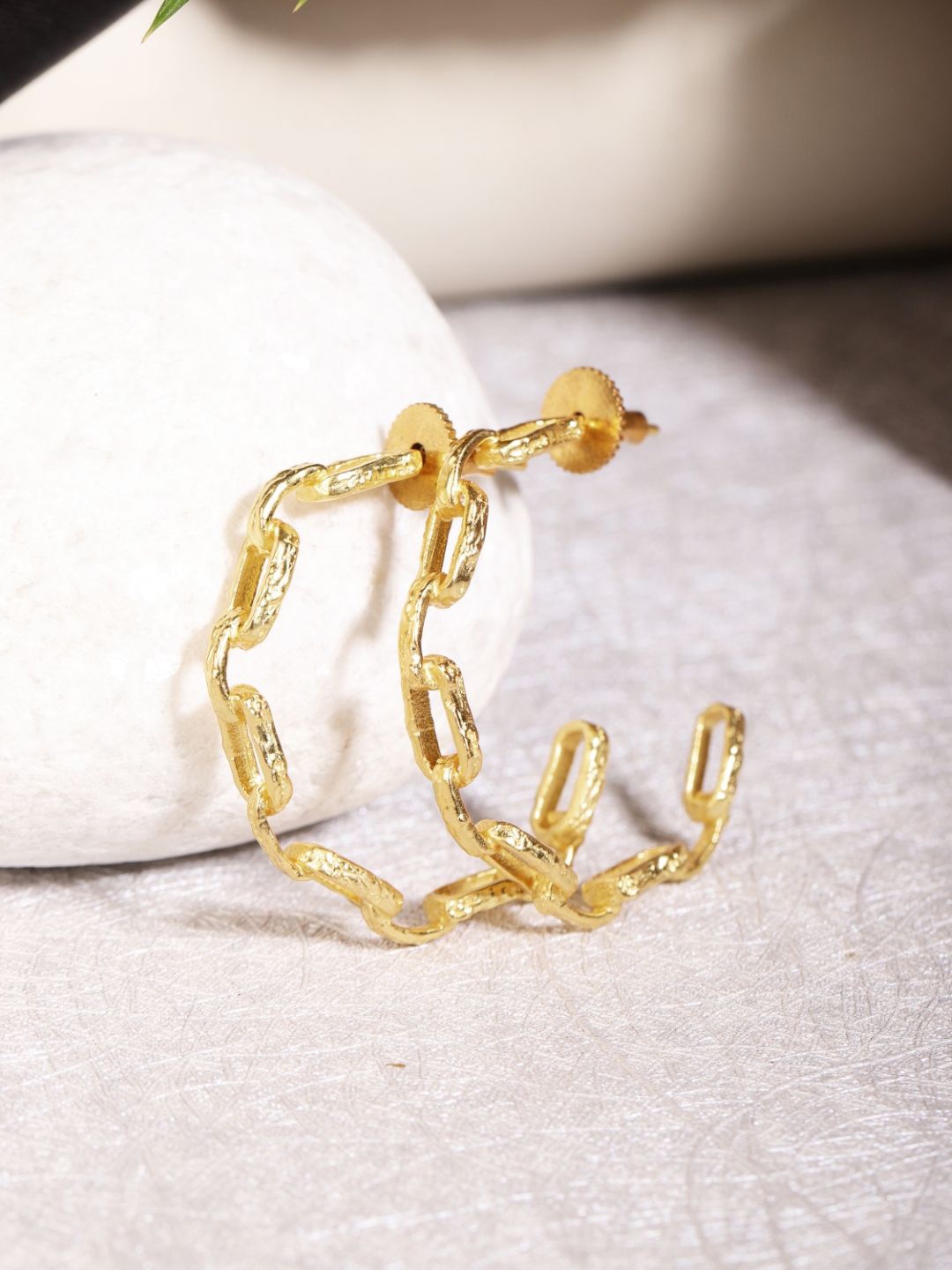 

Berserk Gold-Plated Crescent Shaped Half Hoop Earrings