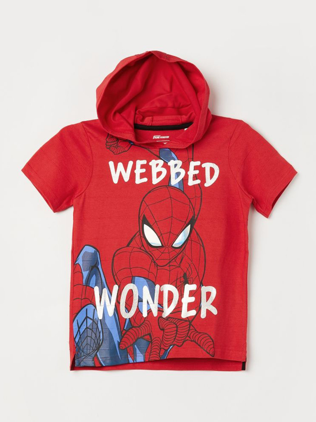 

Fame Forever by Lifestyle Boys Marvel Printed Cotton T Shirt, Red