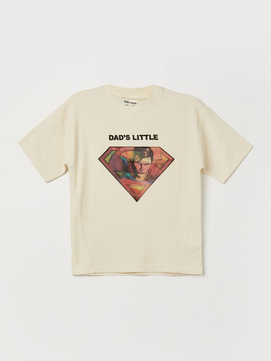 

Fame Forever by Lifestyle Boys Superman Solid Cotton T Shirt, Beige