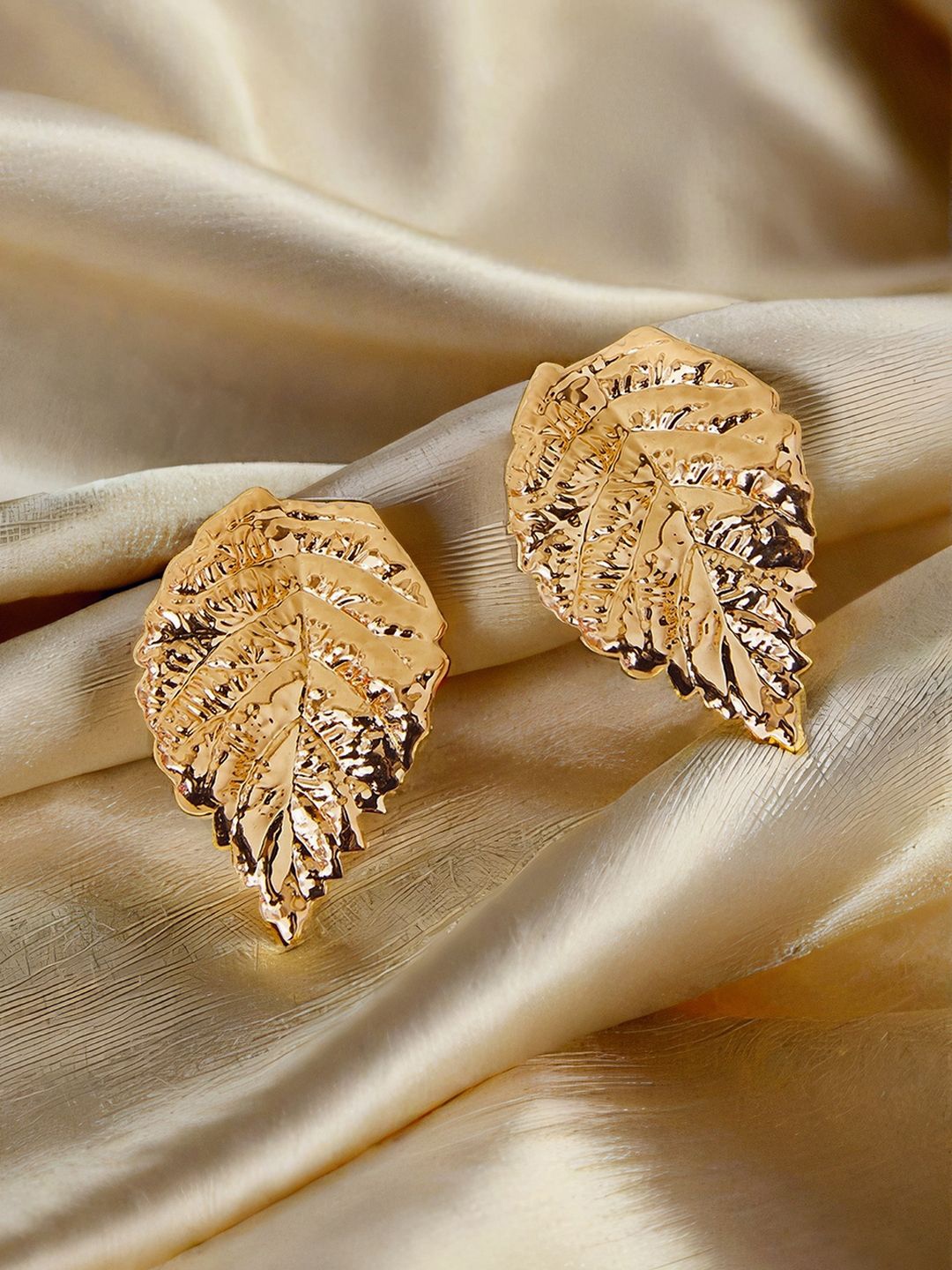 

Accessorize Leaf Shaped Studs, Gold