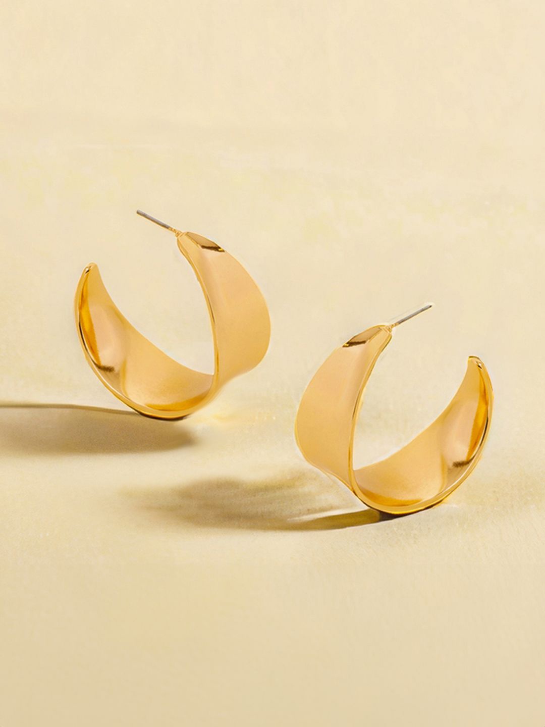 

Accessorize Crescent Shaped Hoop Earrings, Gold