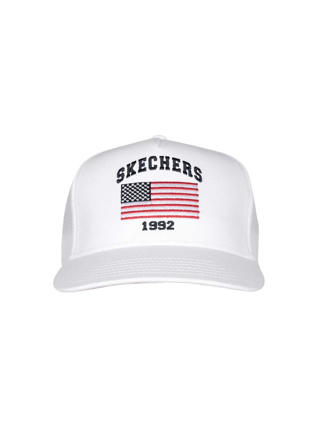 

Skechers Unisex USA Flag Embroidered Baseball Cap, White