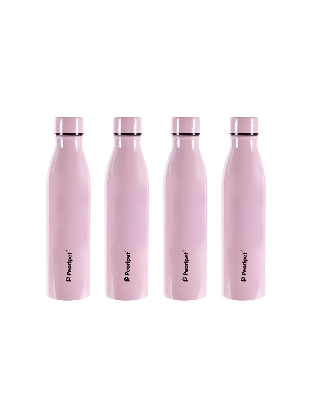 

Pearlpet Pink 4 Pieces Single Wall Stainless Steel Water Bottle 1 L