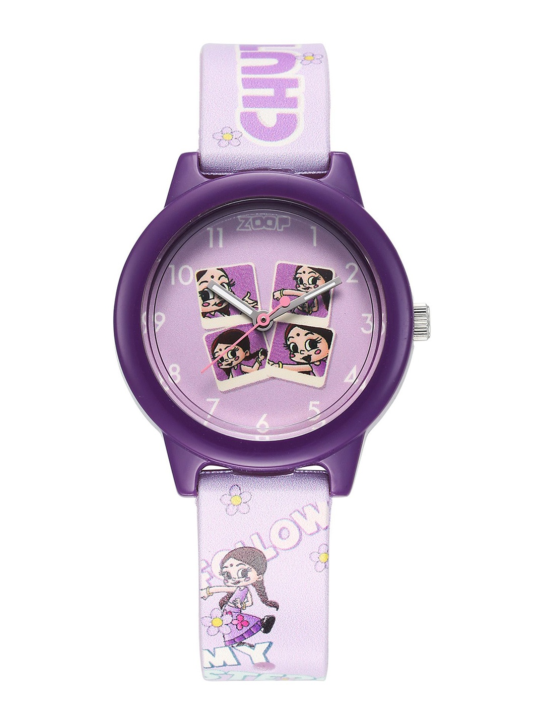 

ZOOP from TITAN Kids Printed Dial & Straps Analogue Watch 16042PP02FW, Purple