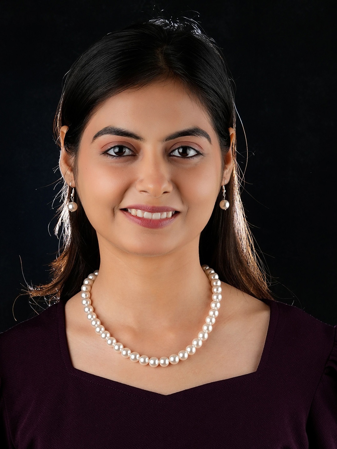 

TOTAPARI Silver-Plated Pearls Beaded Jewellery Set