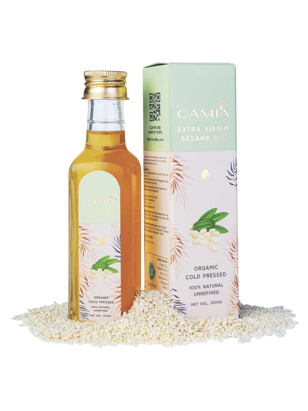 

CAMIA Cold Pressed Sesame Oil - 100ML, White