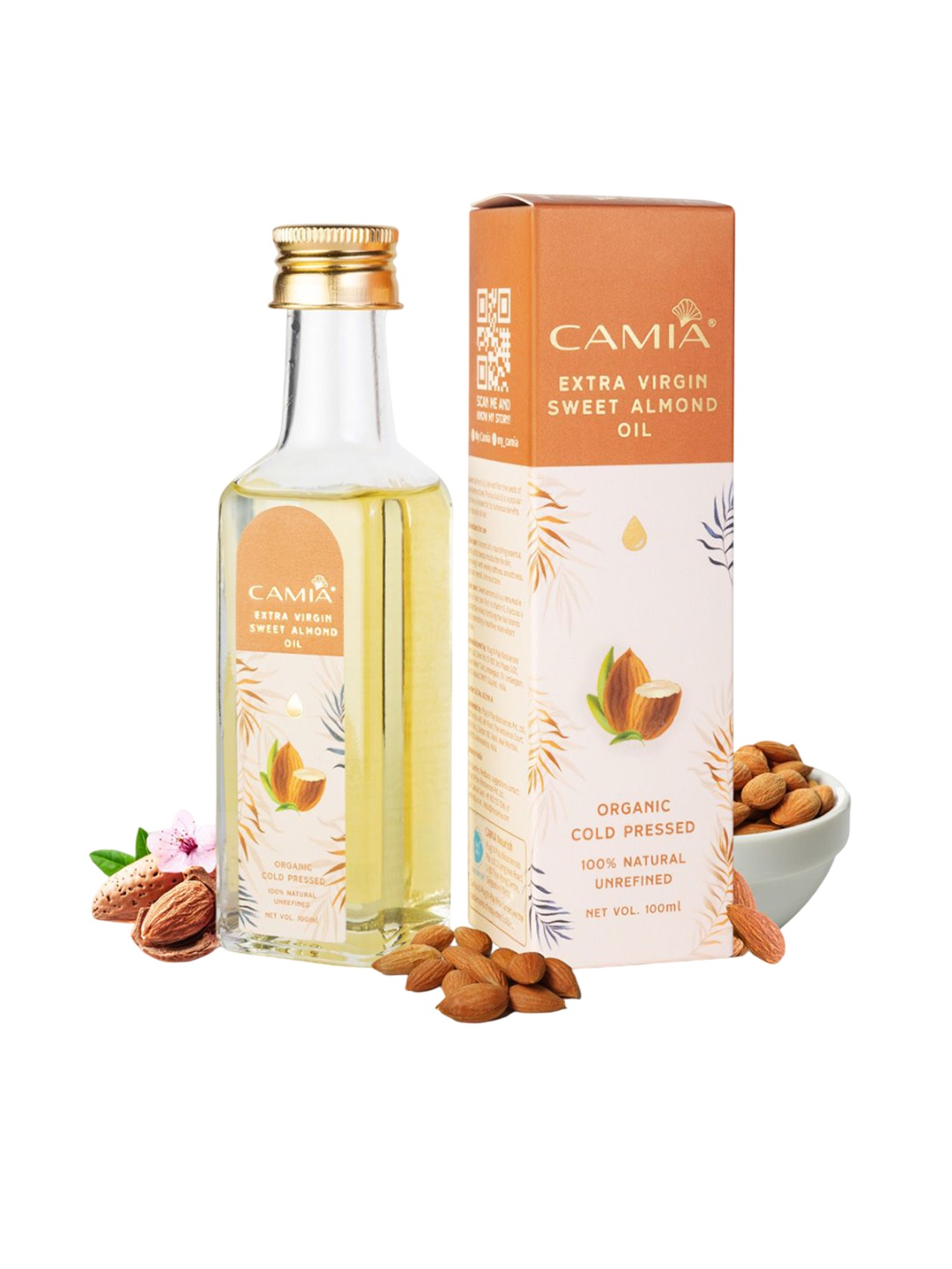 

CAMIA Cold Pressed Almond Oil - 100 ml, White