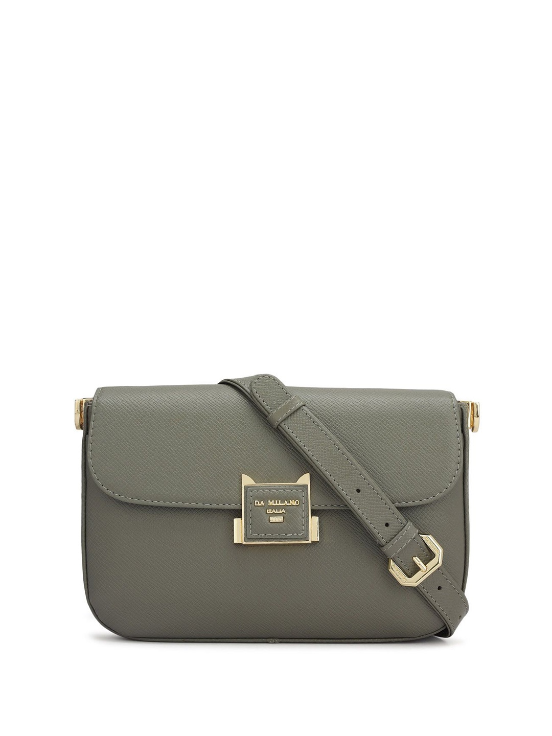 

Da Milano Textured Leather Sling Bag, Olive