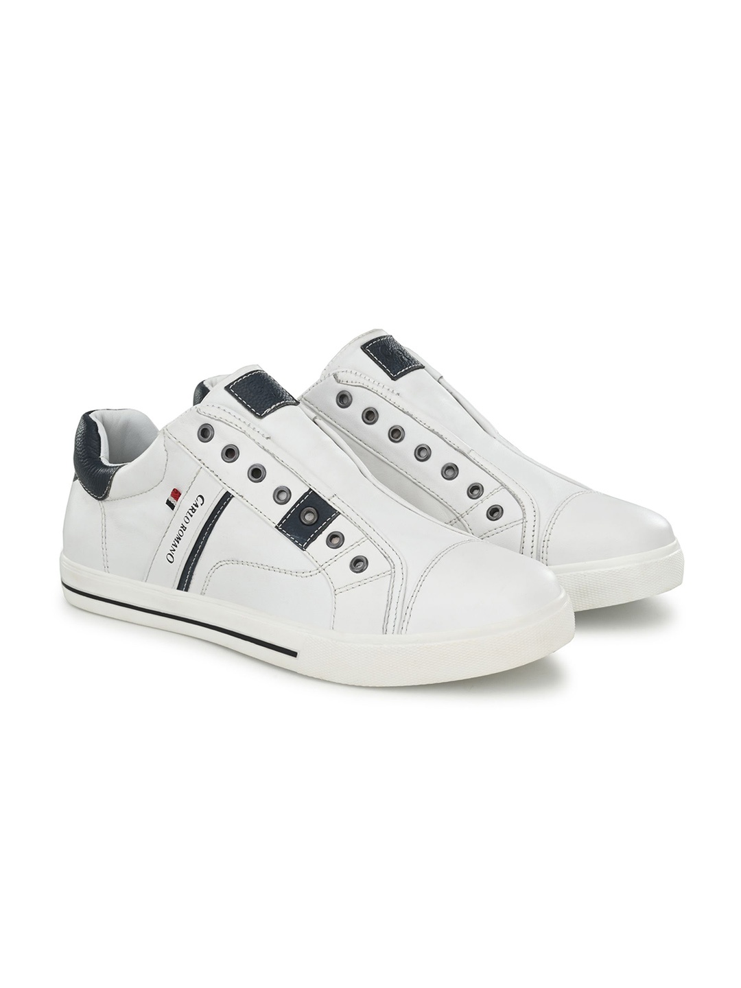 

CARLO ROMANO Men Lightweight Slip-On Sneakers, White