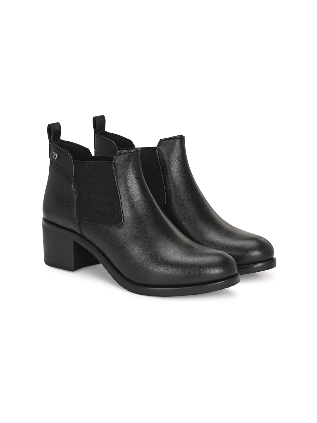 

Delize Women Casual Block-Heeled Chelsea Boots, Black