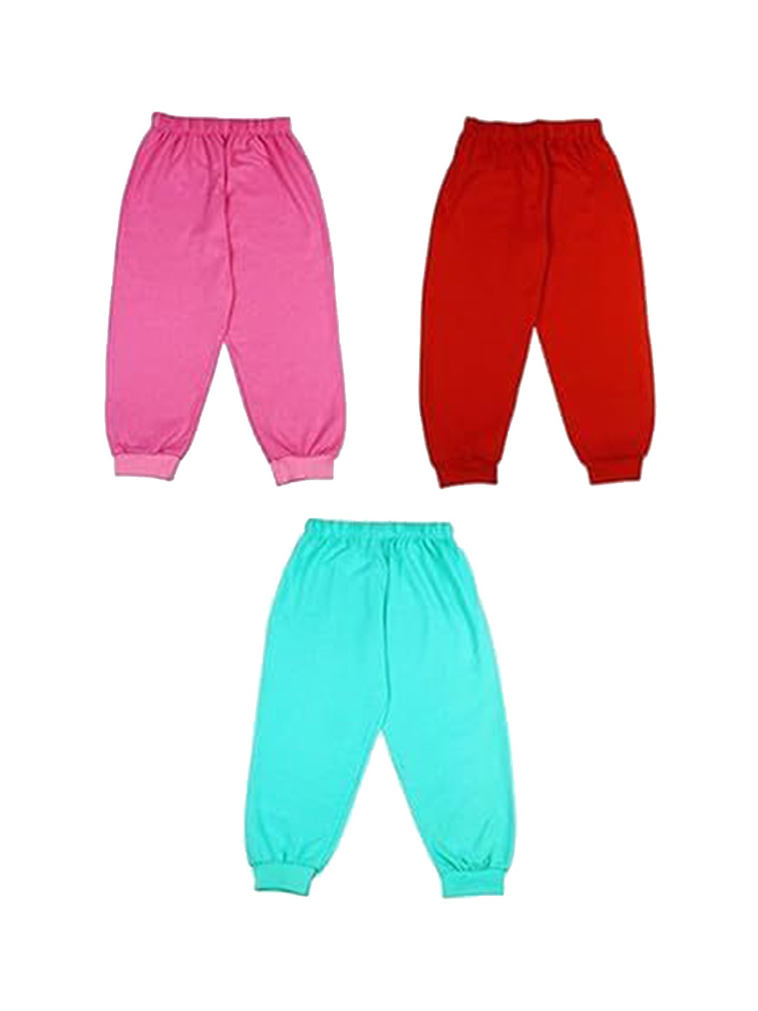 

BAESD Kids Pack Of 3 Cotton Mid Rise Joggers, Pink