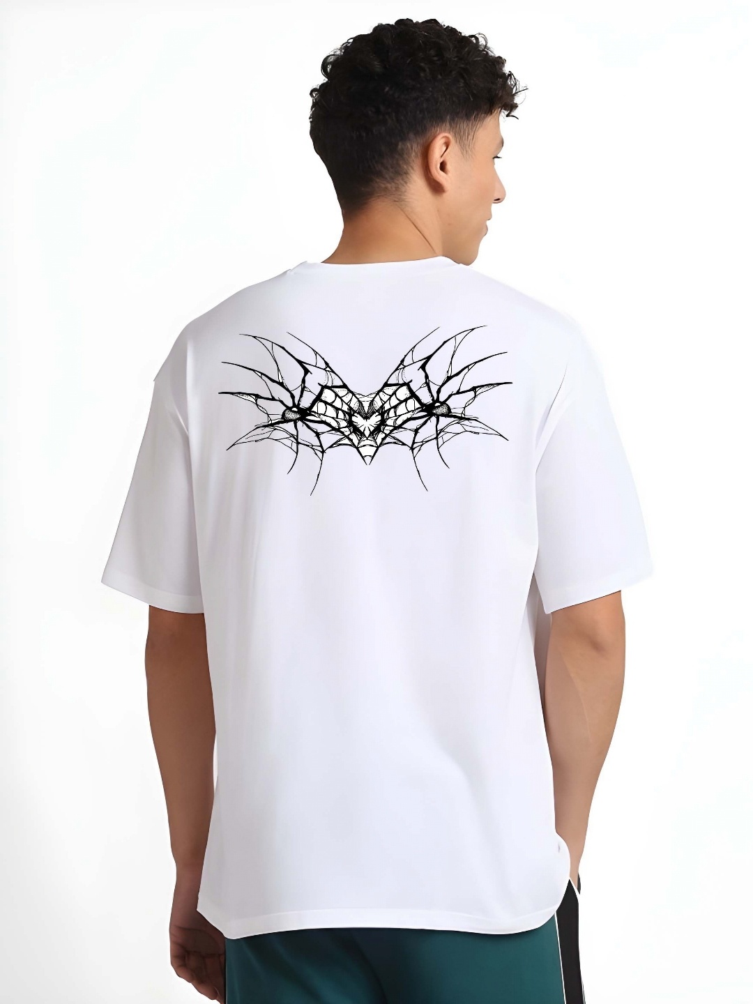 

BOWLIFESTYLE Men Drop-Shoulder Sleeves Pure Cotton T-shirt, White