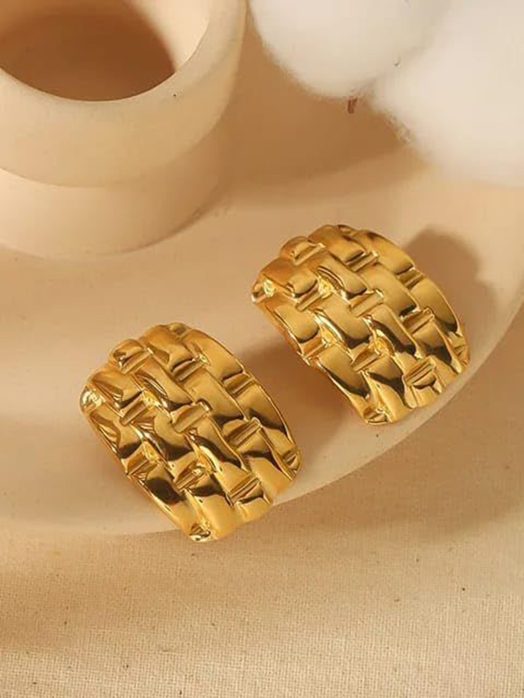 

Palli Creation Gold-Plated Square Hoop Earrings