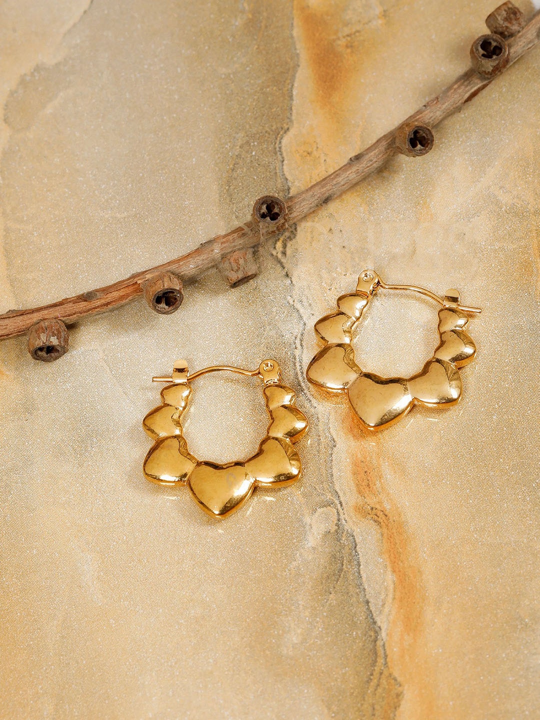 

Palli Creation Gold Plated Heart Shaped Drop Earrings