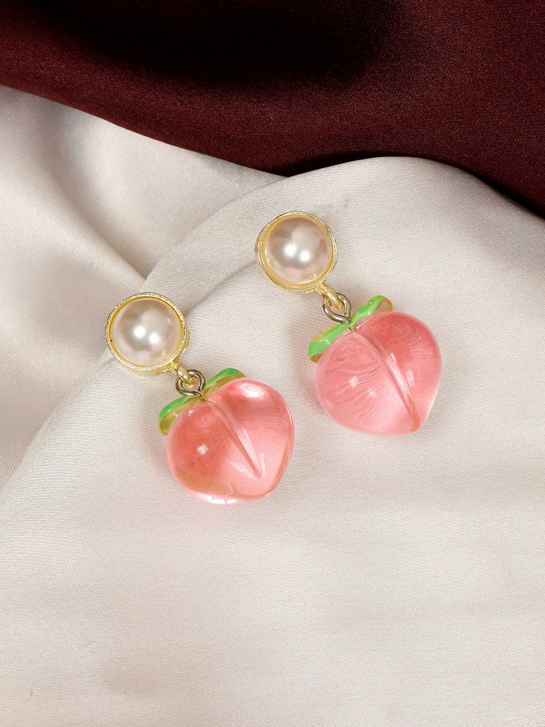 

Palli Creation Contemporary Studs Earrings, Pink