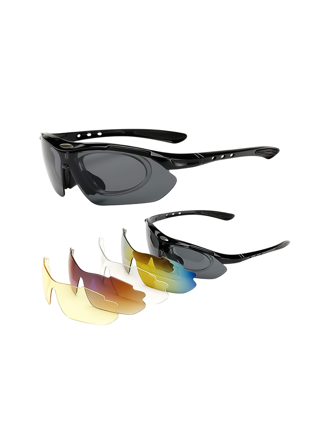 

HASHTAG EYEWEAR Unisex Sports Sunglasses with UV Protected Lens, Yellow