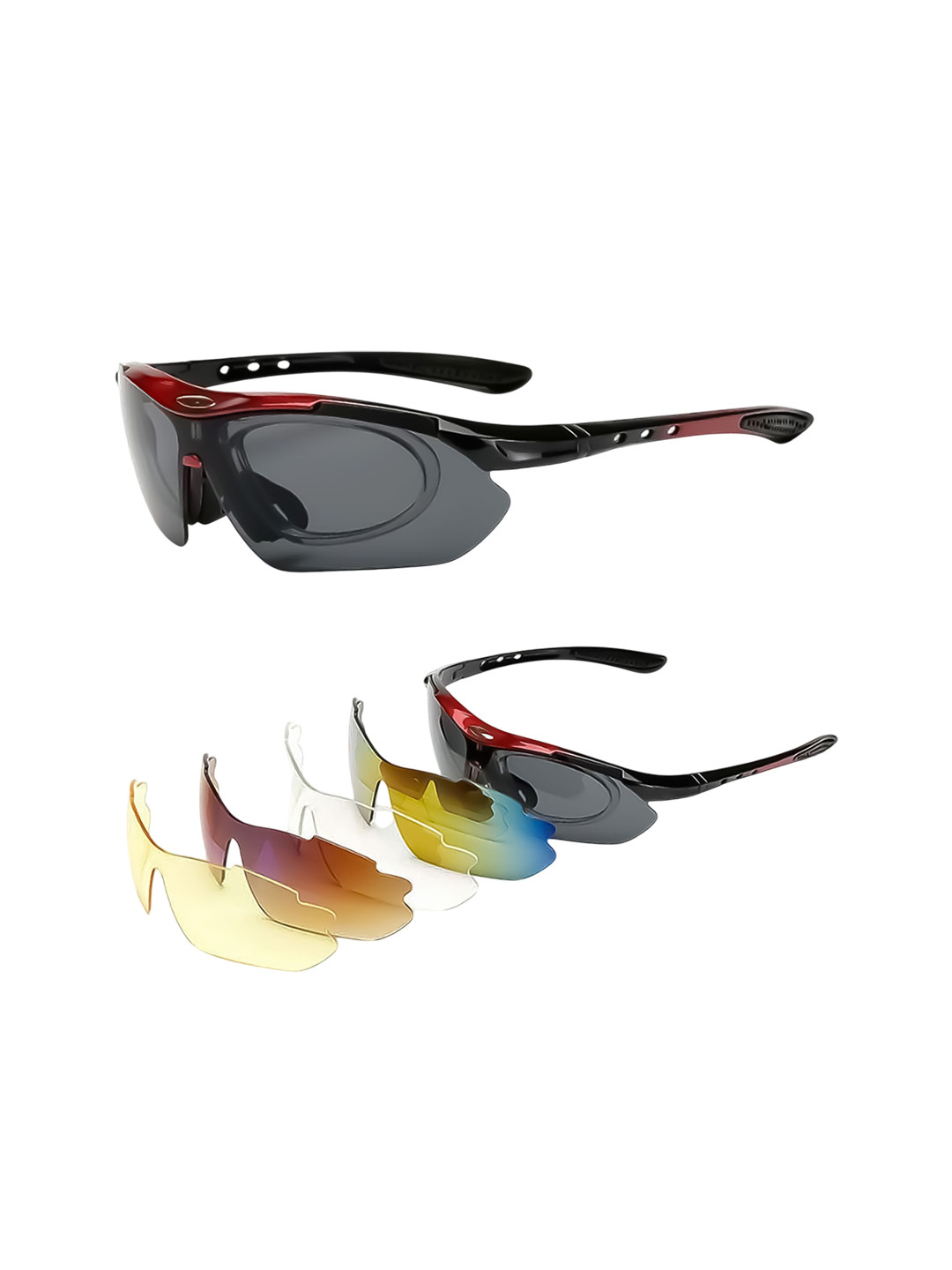 

HASHTAG EYEWEAR Unisex Sports Sunglasses with UV Protected Lens, Yellow