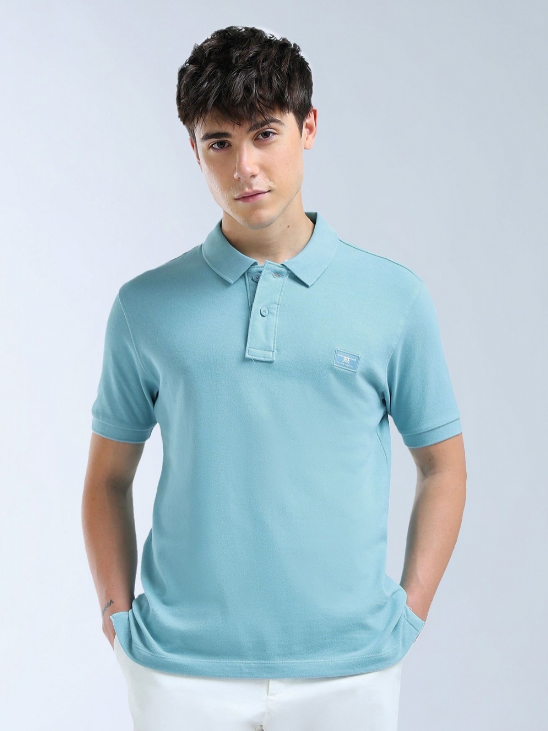 

Flying Machine Polo Collar T-shirt, Blue