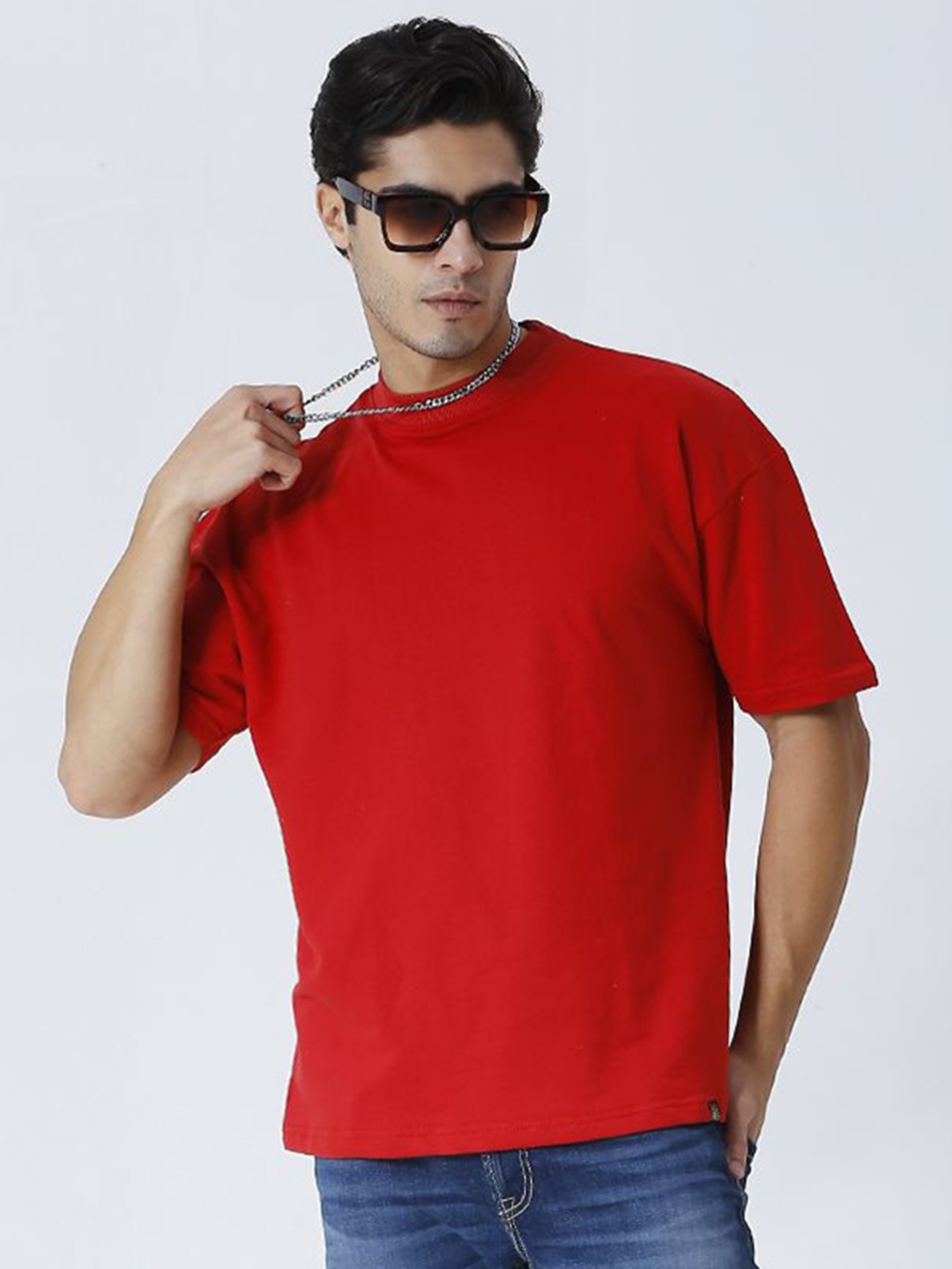 

HOUSE OF RS Men Printed Pockets T-shirt, Red