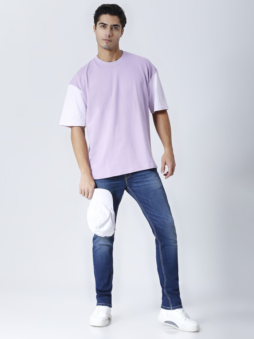 

HOUSE OF RS Men Printed Pockets T-shirt, Lavender