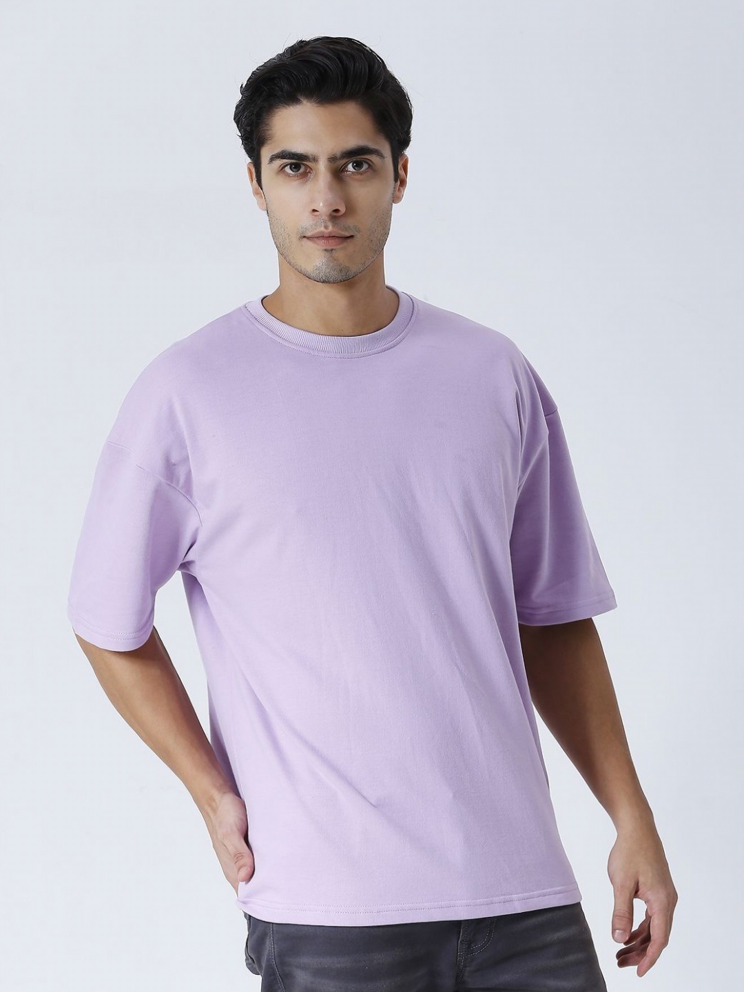 

HOUSE OF RS Men Printed Pockets T-shirt, Lavender