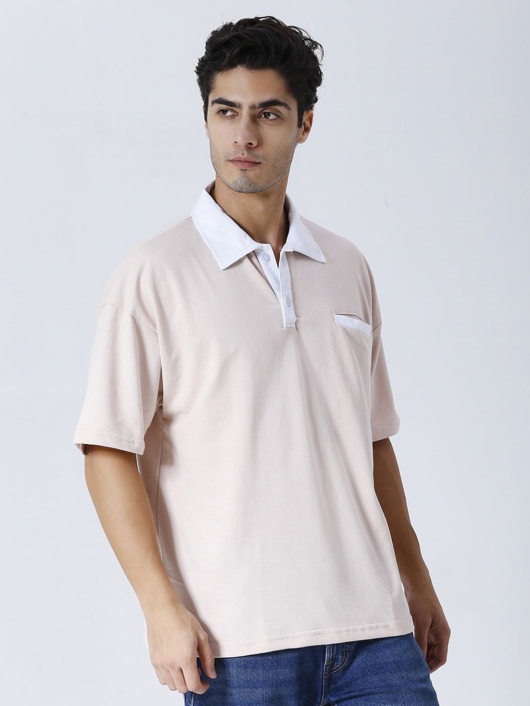 

HOUSE OF RS Men Printed Pockets T-shirt, Peach