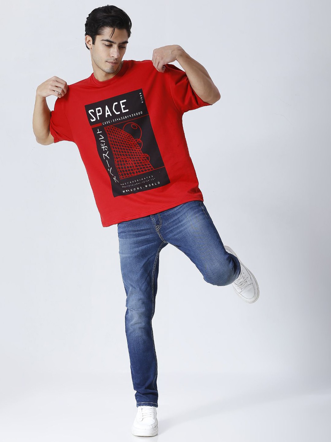 

HOUSE OF RS Men Typography Printed T-shirt, Red
