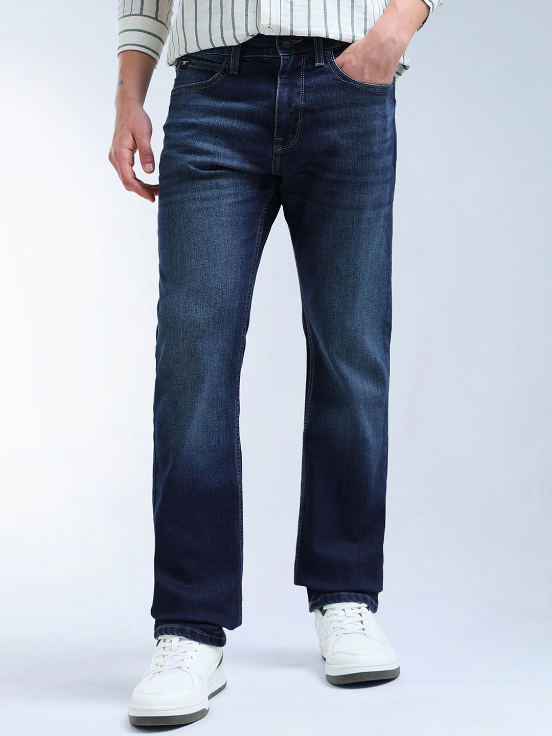 

Flying Machine F-Jango Relaxed Straight Fit Jeans, Blue
