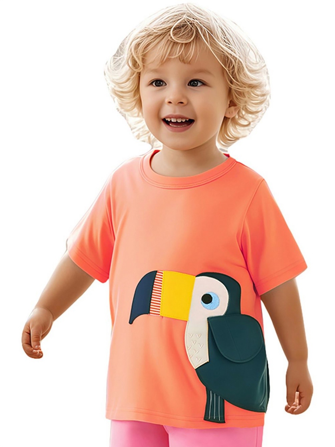 

StyleCast x Revolte Boys Printed Raw Edge T-shirt, Orange