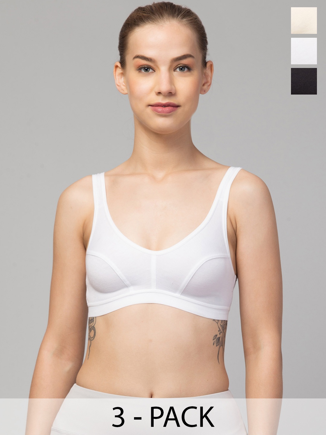 

ULLAS Bra Full Coverage, White