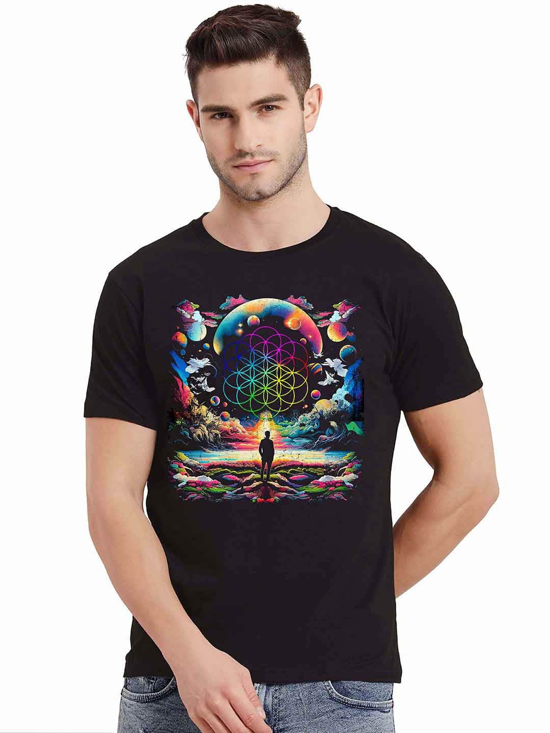 

KAIDO Men Printed T-shirt, Black