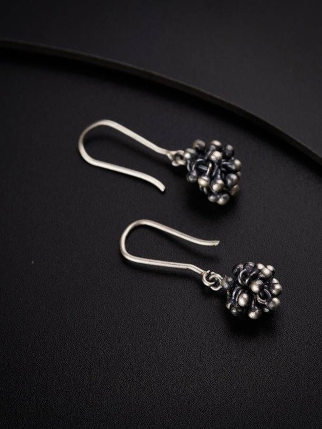 

House of Aadyaa 925 Sterling Silver Classic Oxidised Drop Earrings