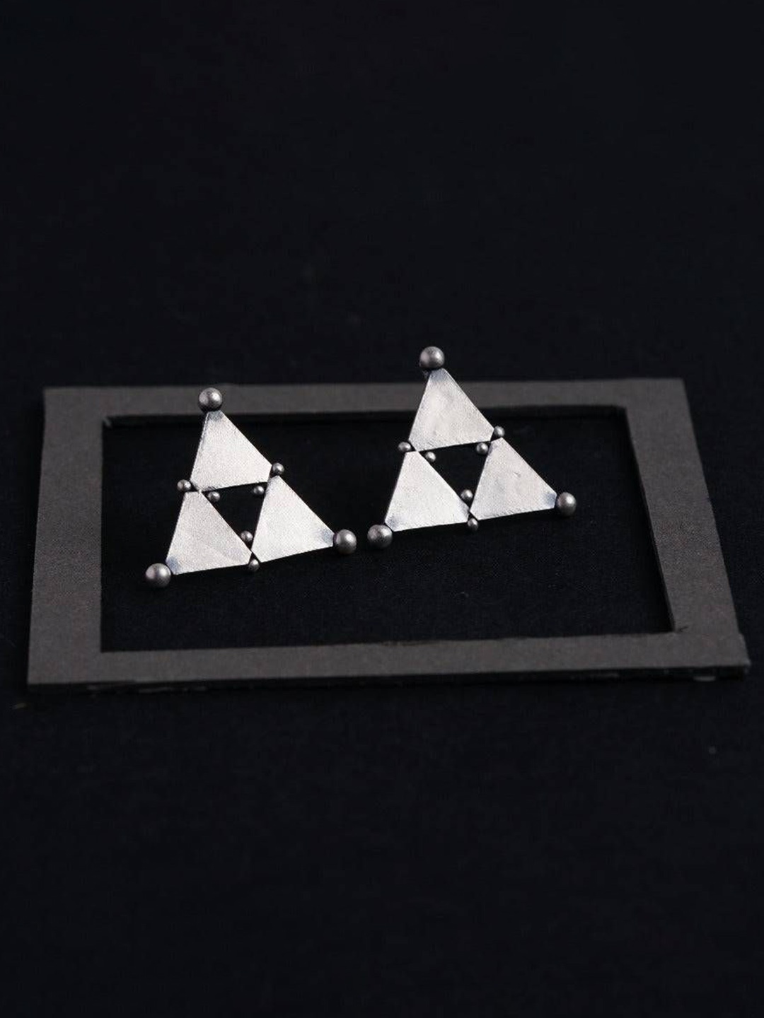 

House of Aadyaa 925 Sterling Silver Classic Oxidised Studs