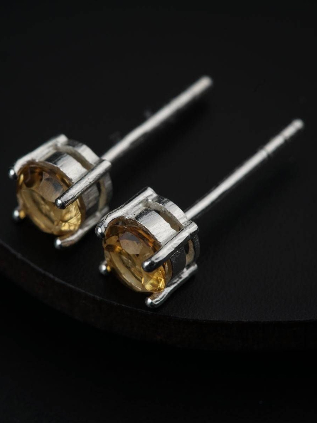 

House of Aadyaa 925 Sterling Silver Stone Studded Classic Studs Earrings