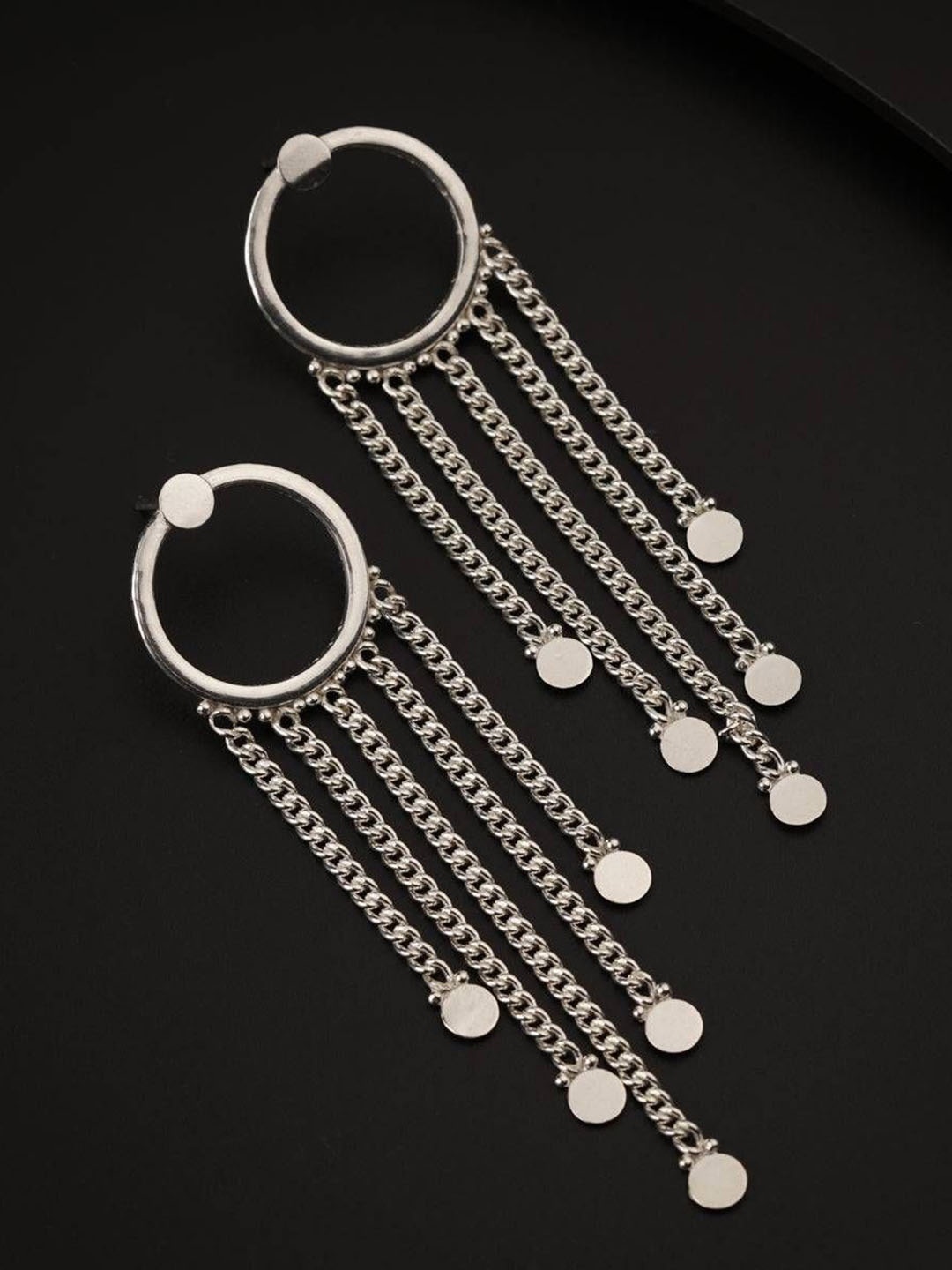 

House of Aadyaa 925 Sterling Silver Contemporary Drop Earrings