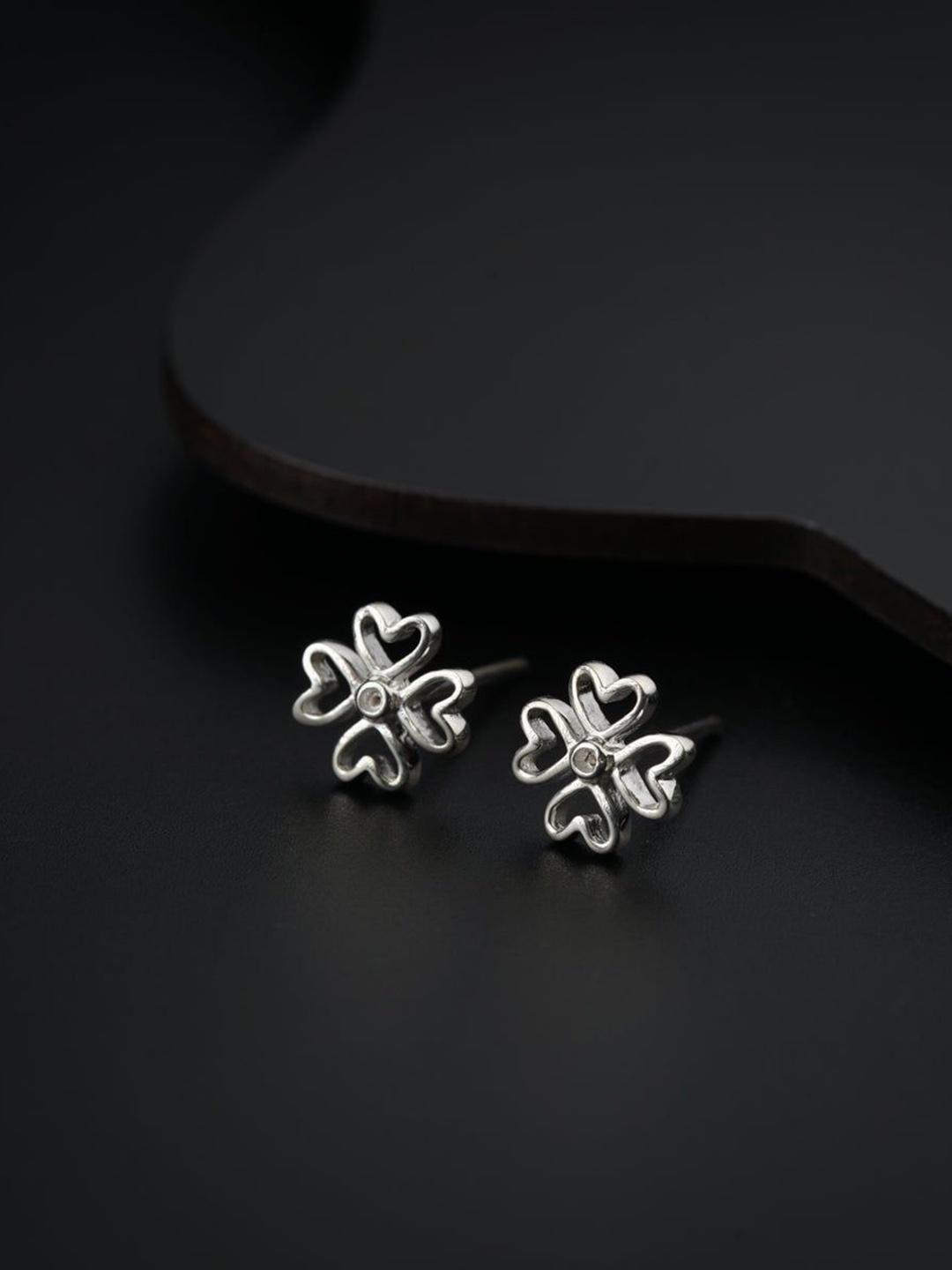 

House of Aadyaa 925 Sterling Silver Floral Studs