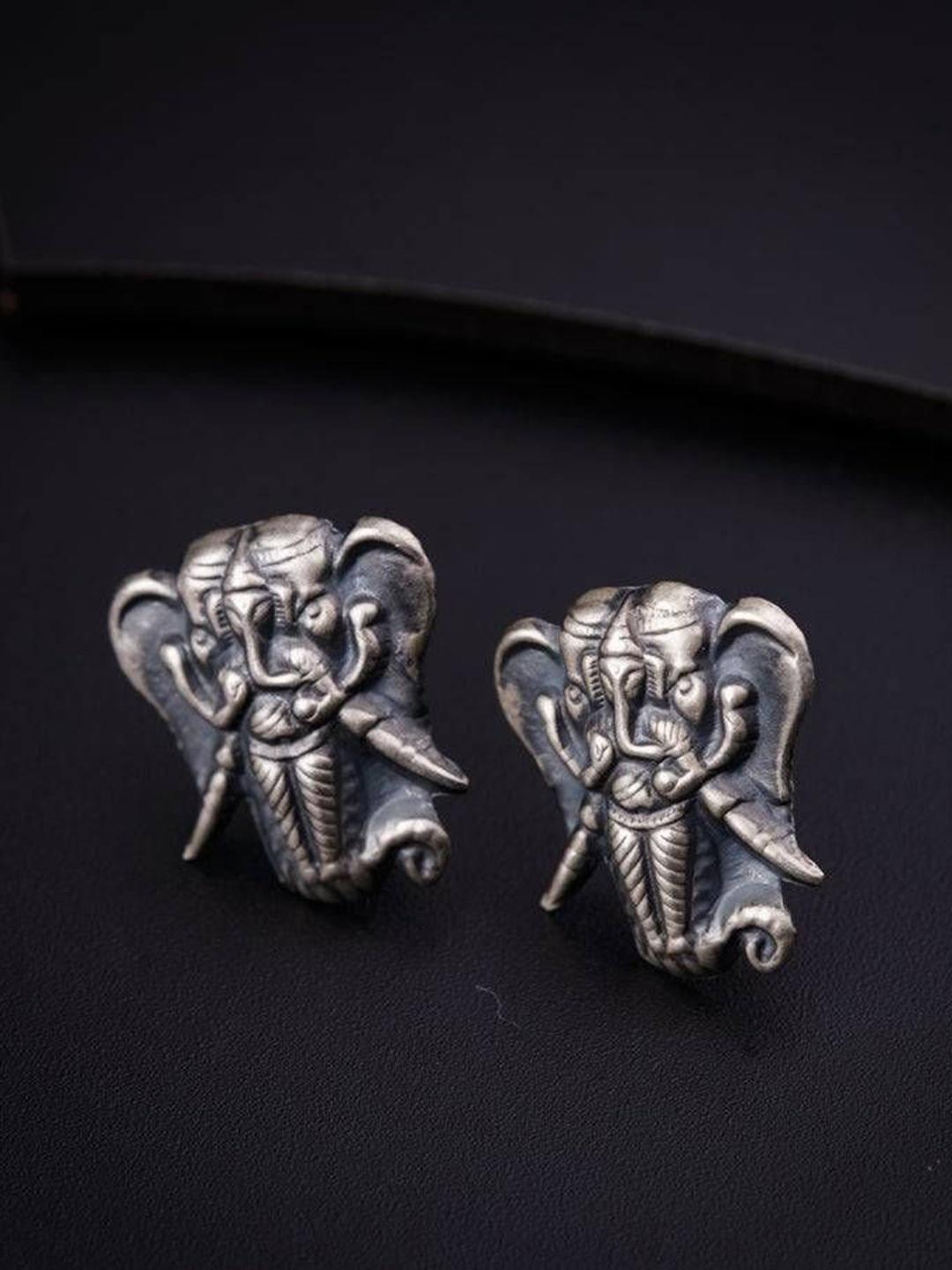 

House of Aadyaa 925 Sterling Silver Oxidised Studs