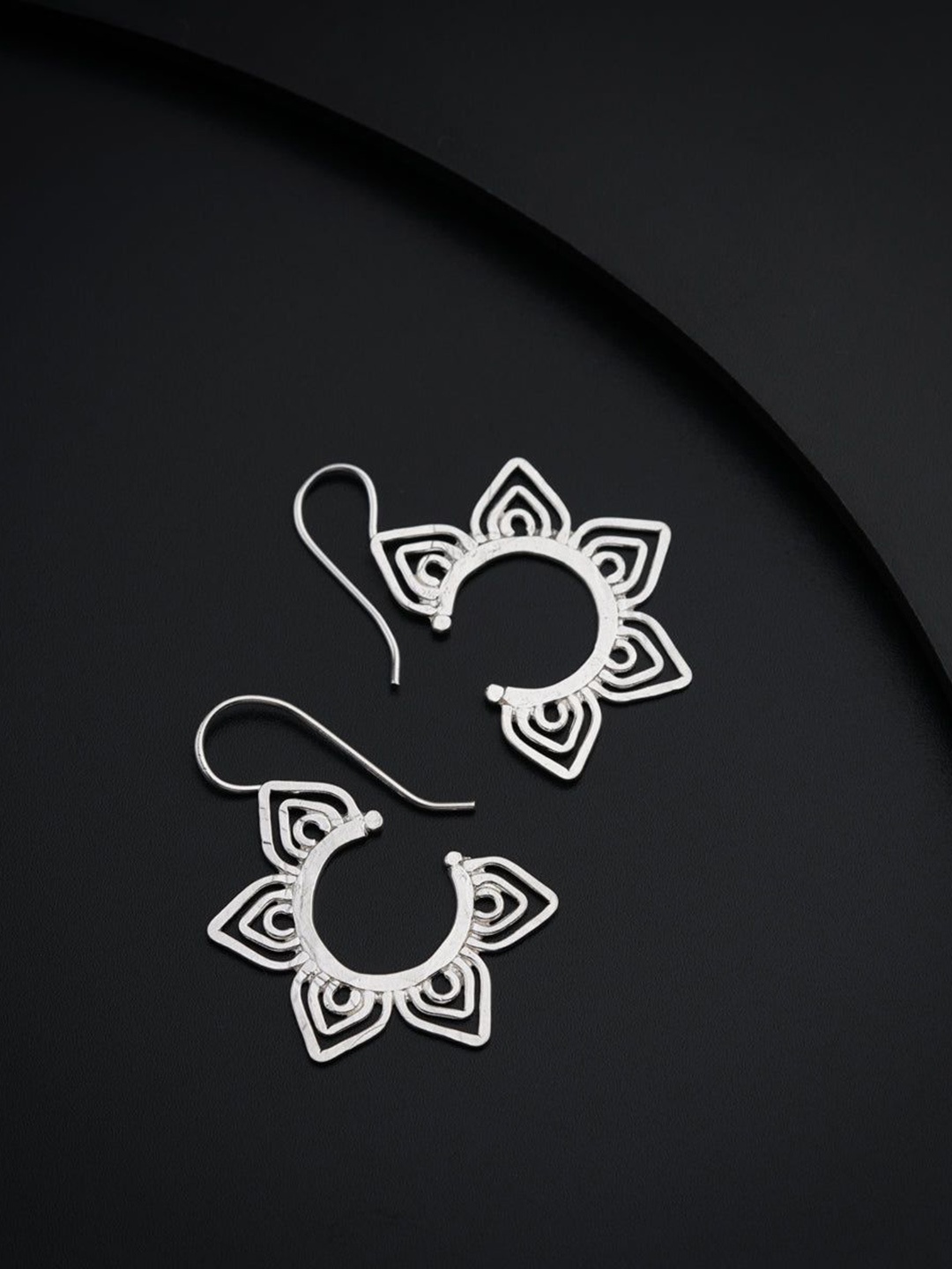 

House of Aadyaa 925 Sterling Silver Oxidised Classic Drop Earrings