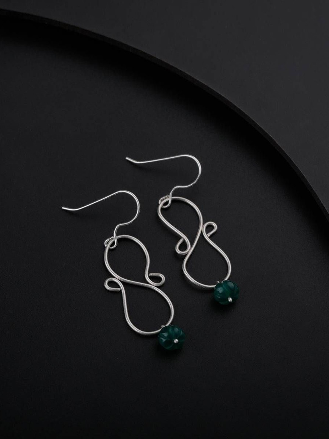 

House of Aadyaa 925 Sterling Silver Beads Classic Oxidised Drop Earrings