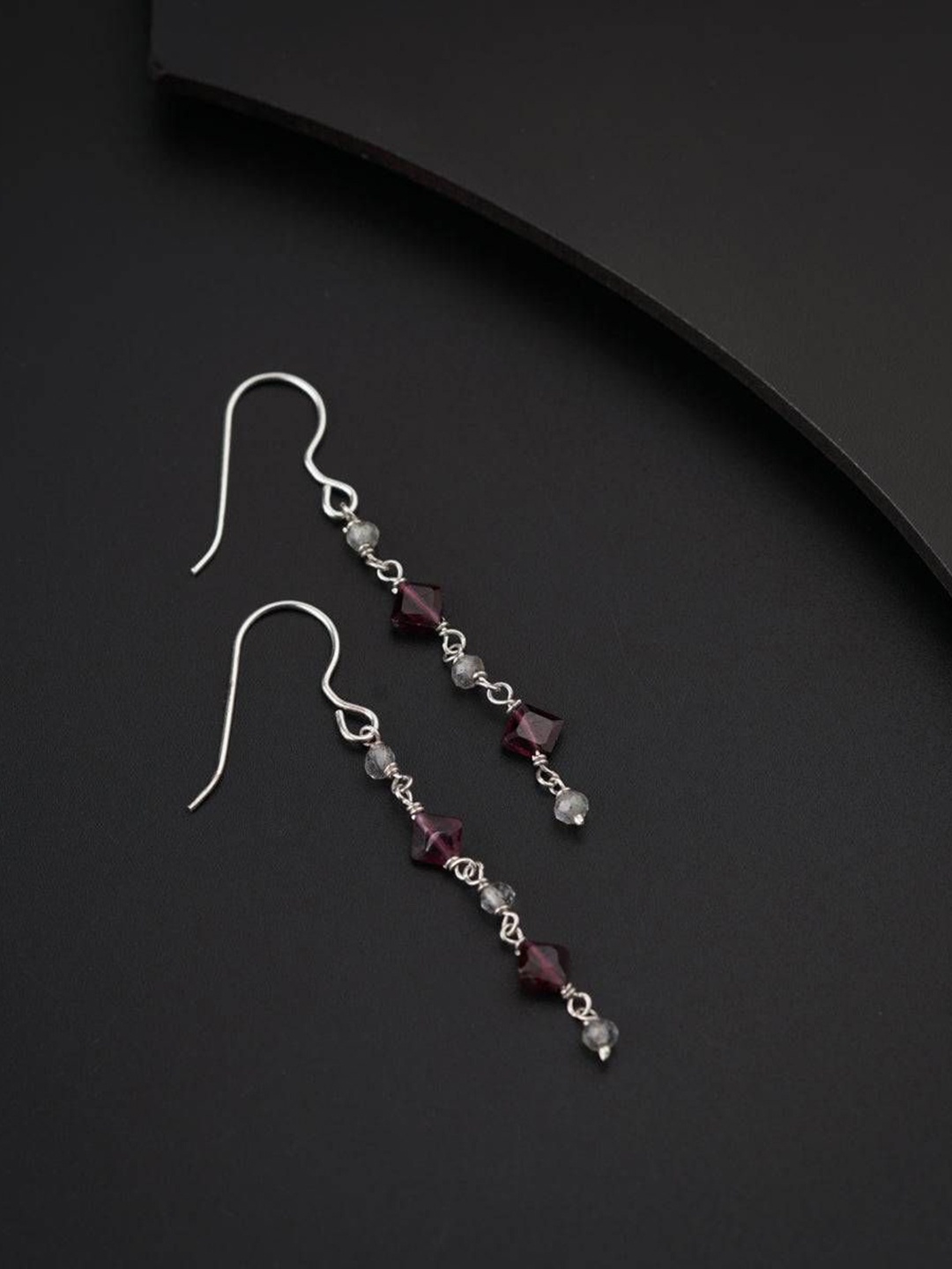 

House of Aadyaa 925 Sterling Silver Classic Beaded Drop Earrings
