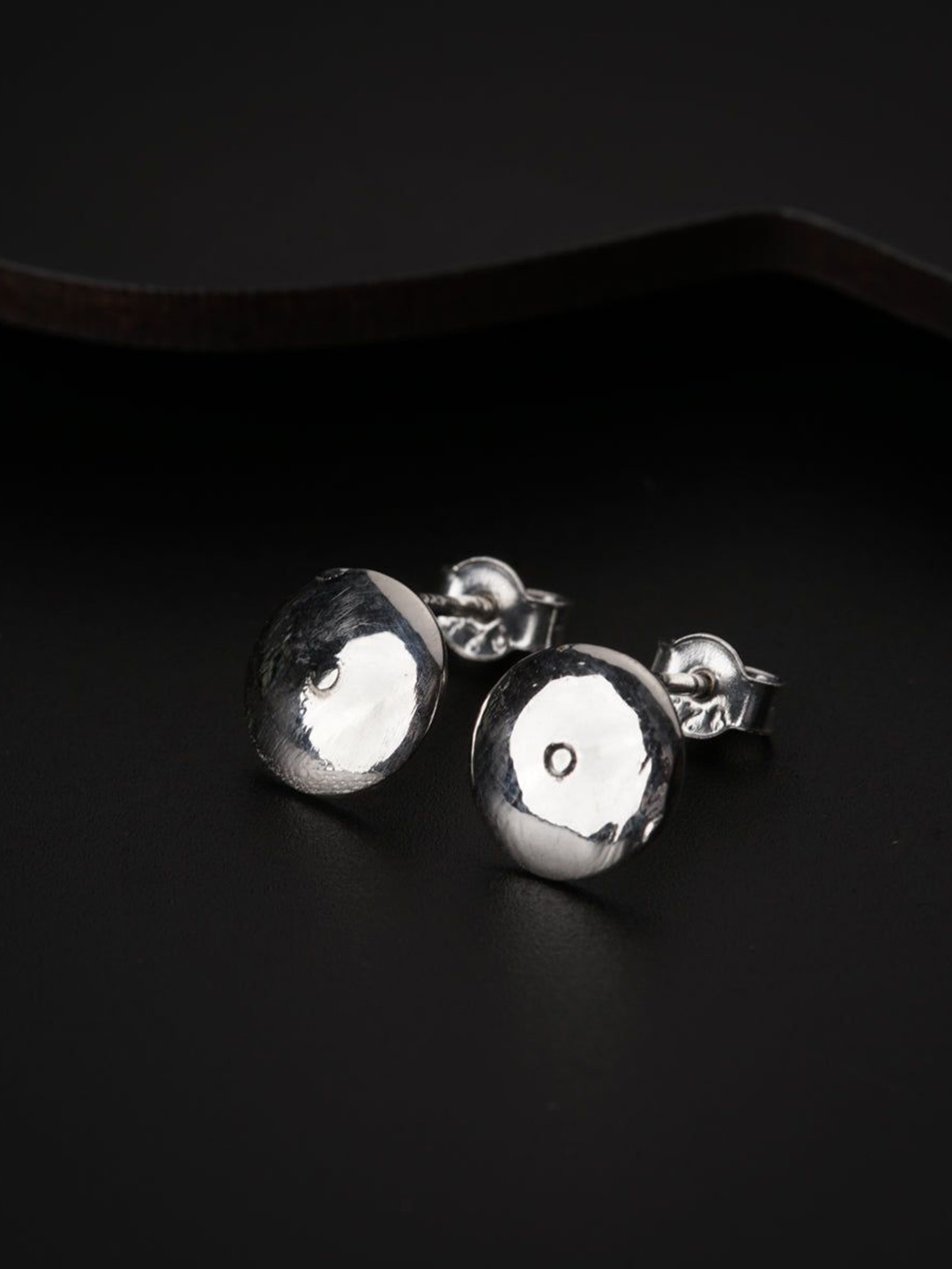 

House of Aadyaa 925 Sterling Silver Circular Oxidised Studs