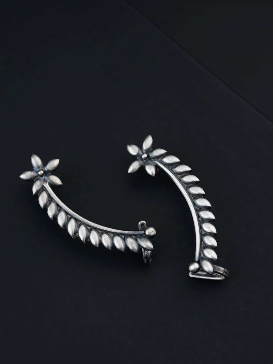 

House of Aadyaa 925 Sterling Silver Oxidised Classic Ear Cuff