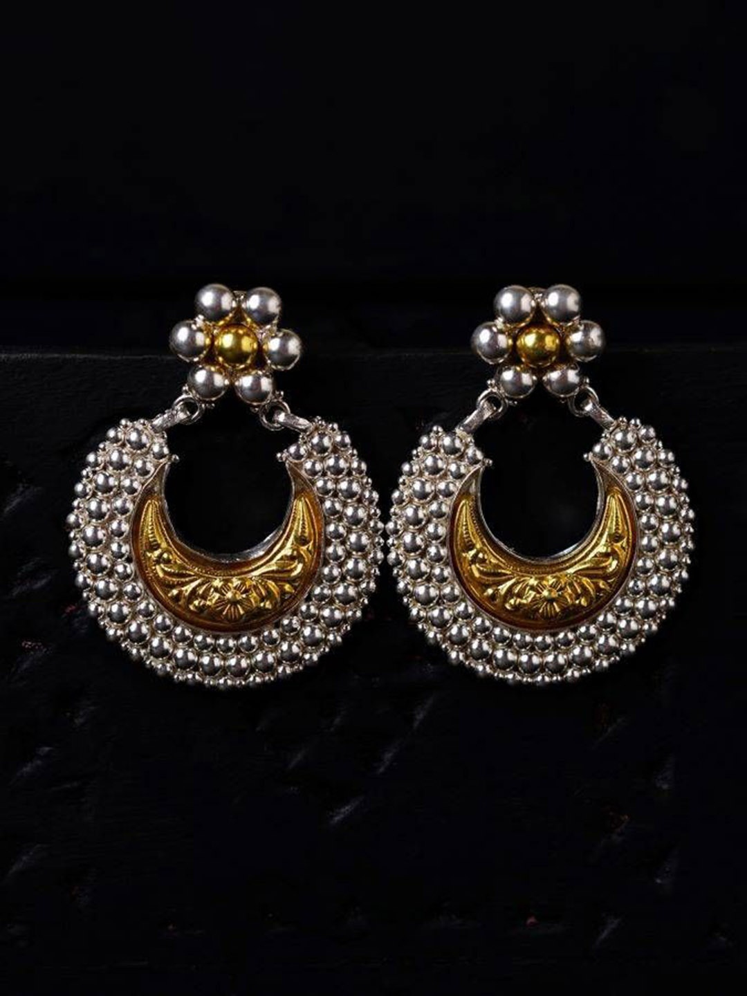 

House of Aadyaa 925 Sterling Silver Circular Shaped Chandbalis