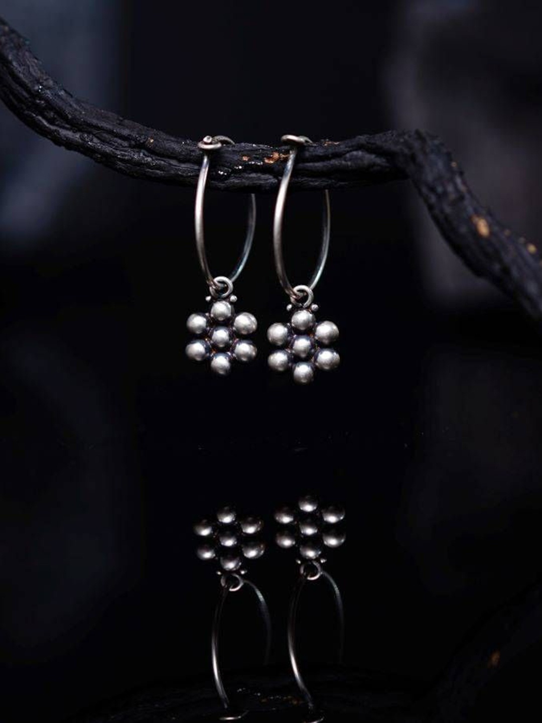 

House of Aadyaa 925 Sterling Silver Classic Oxidised Drop Earrings