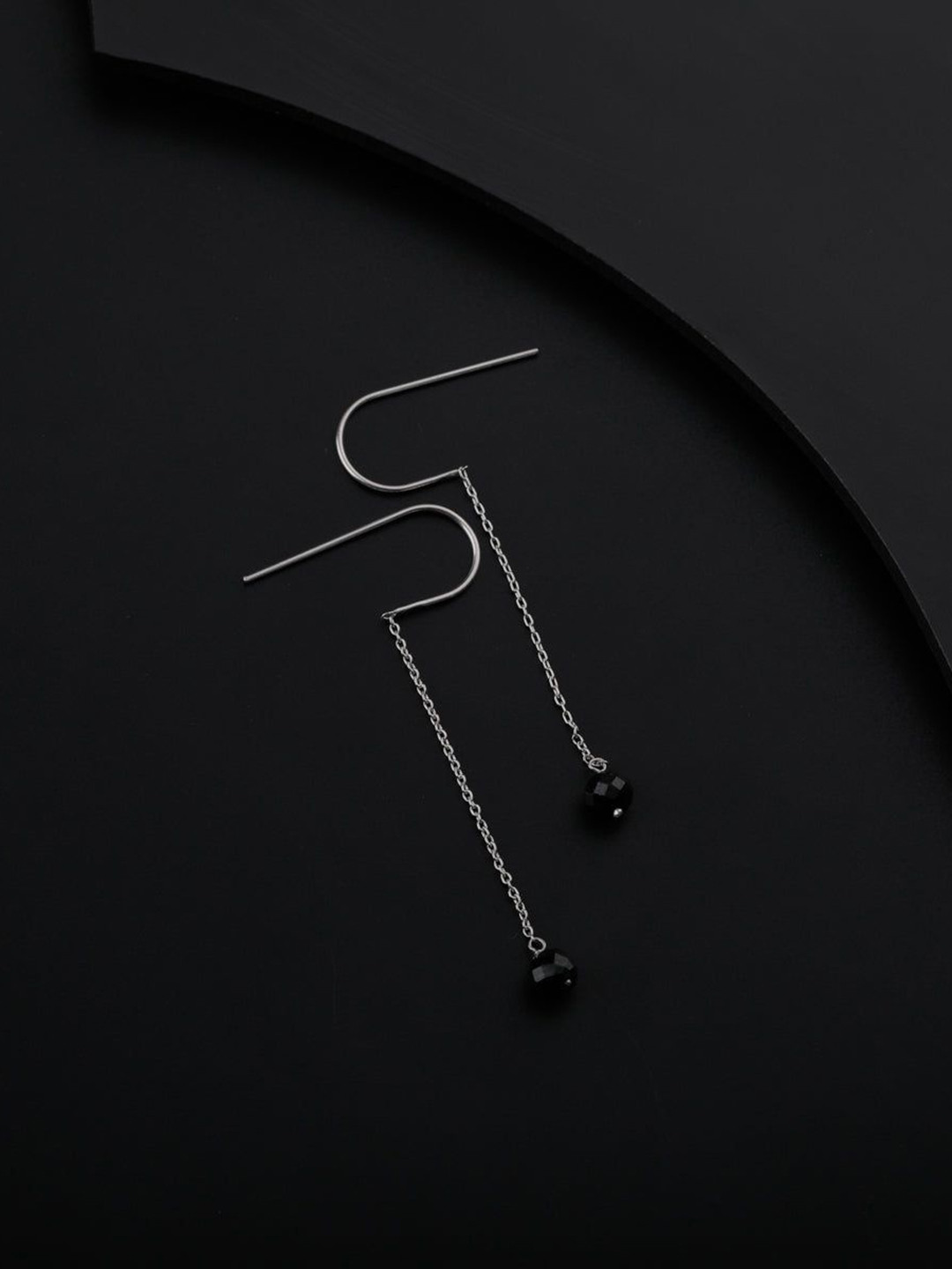 

House of Aadyaa 925 Sterling Silver Oxidised Classic Drop Earrings
