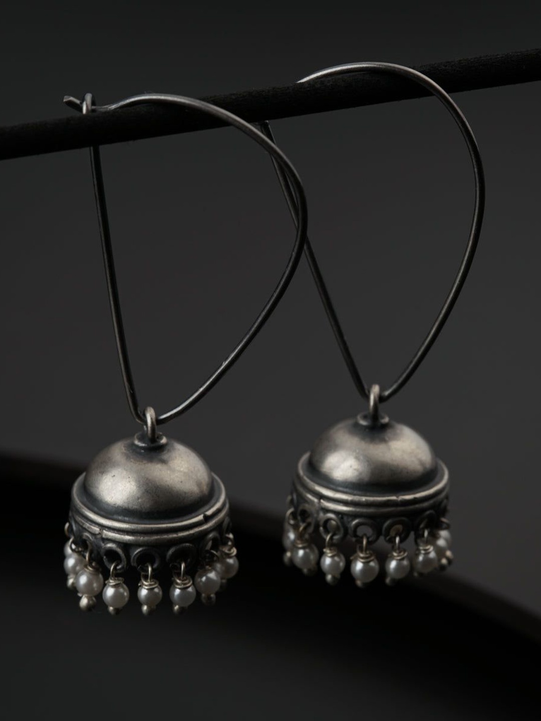 

House of Aadyaa 925 Sterling Silver Classic Jhumkas