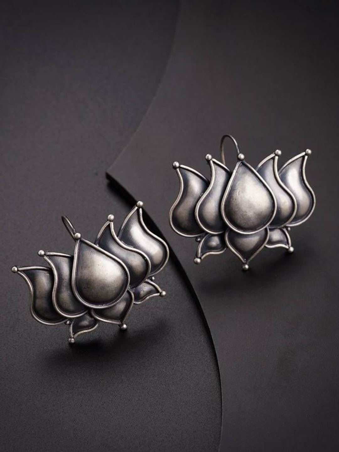 

House of Aadyaa 925 Sterling Silver Oxidised Classic Studs Earrings