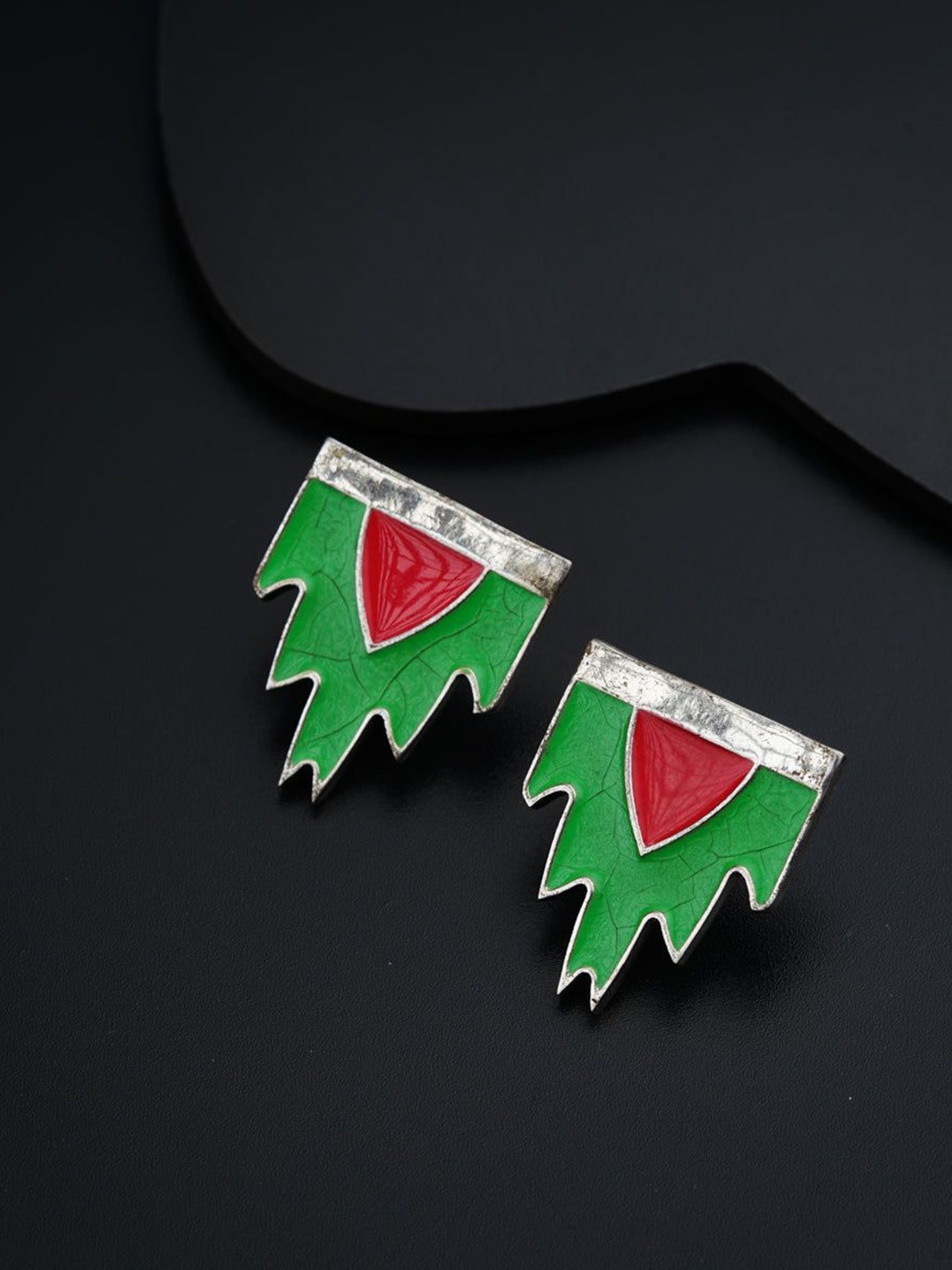 

House of Aadyaa 925 Sterling Silver Contemporary Studs