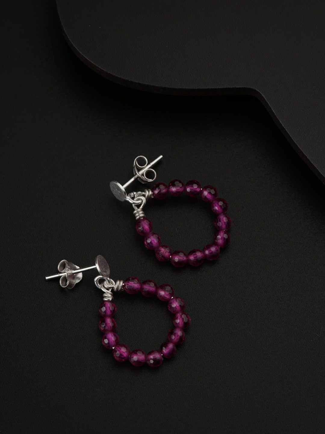 

House of Aadyaa 925 Sterling Silver Teardrop Shaped Drop Earrings